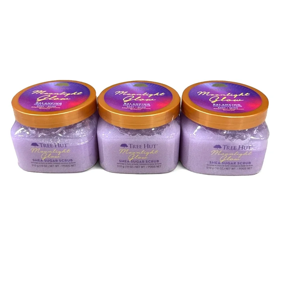 Tree Hut Moonlight Glow Shea Sugar Scrub 18 Oz Each Vegan‎ 3-Pack